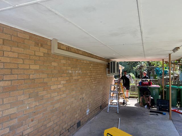 Our technicians installing an outdoor unit